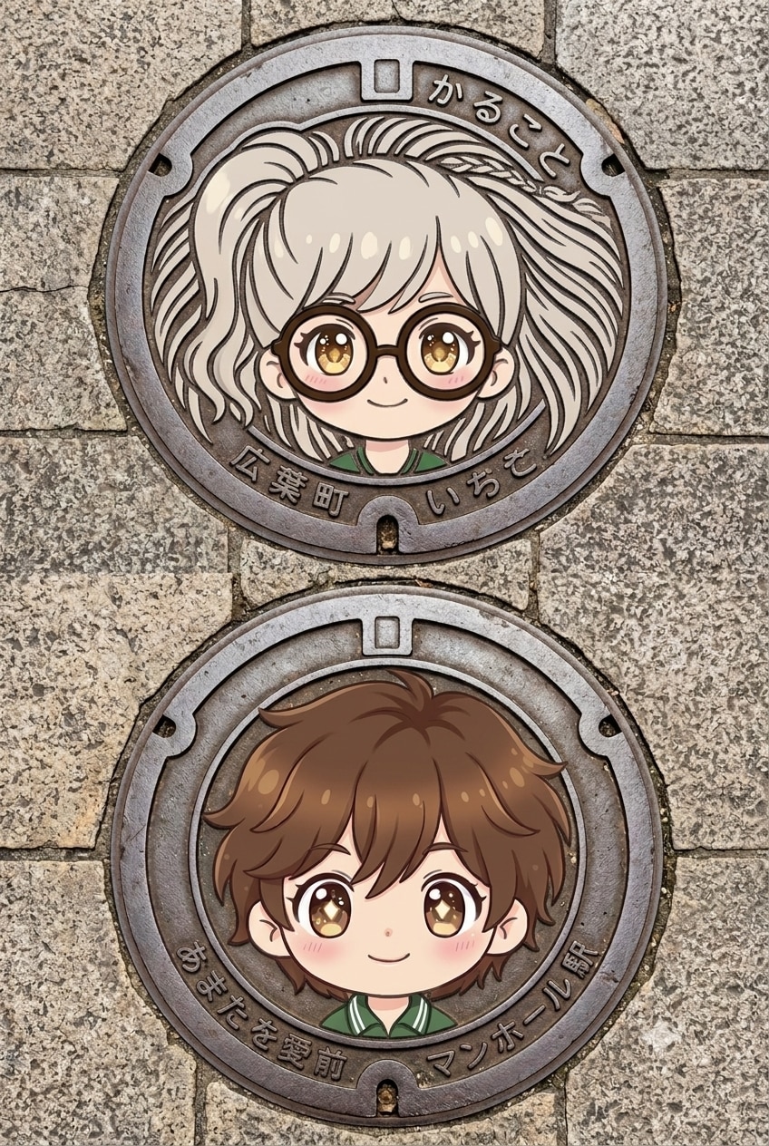マンホールの蓋　カラーver