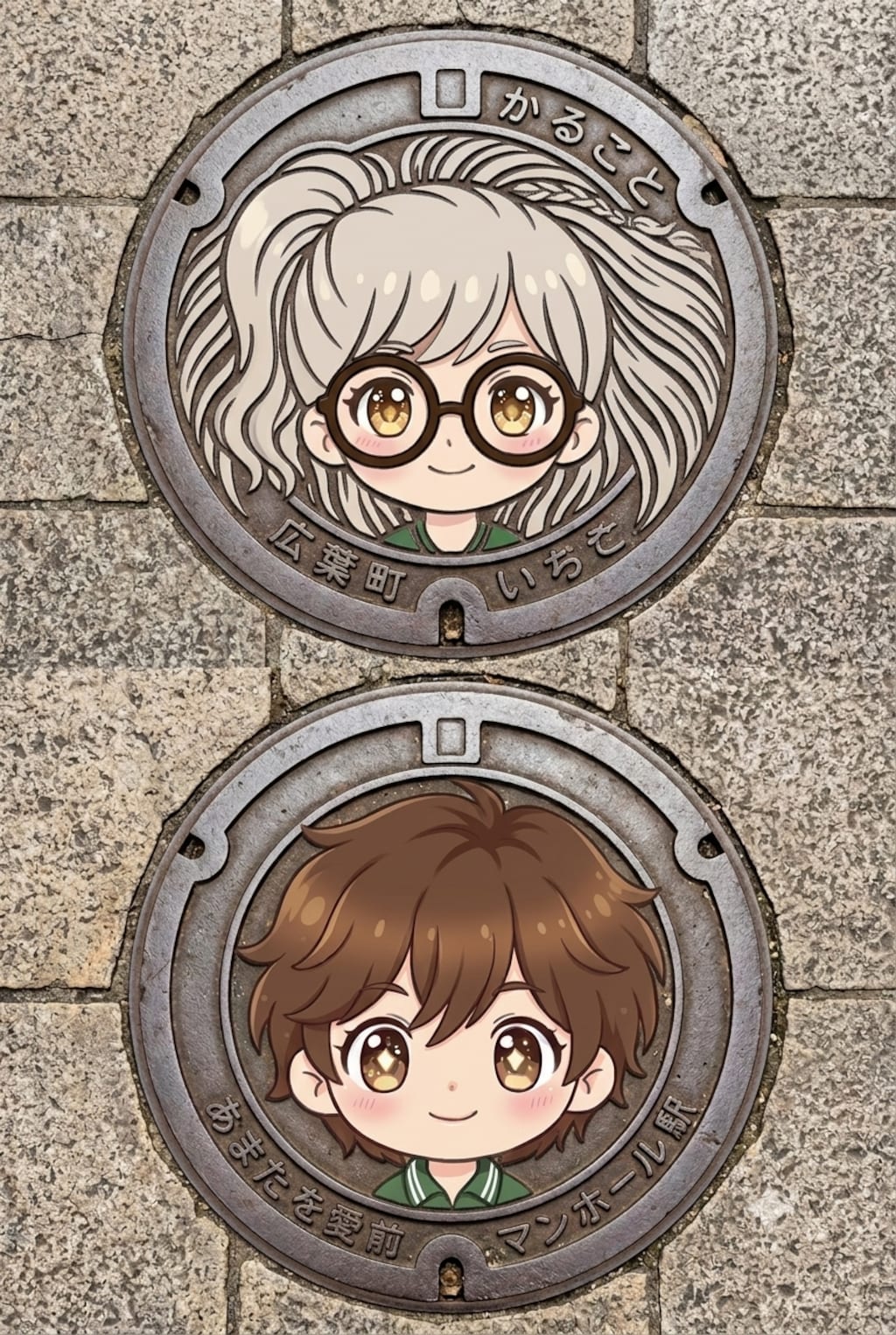 マンホールの蓋　カラーver