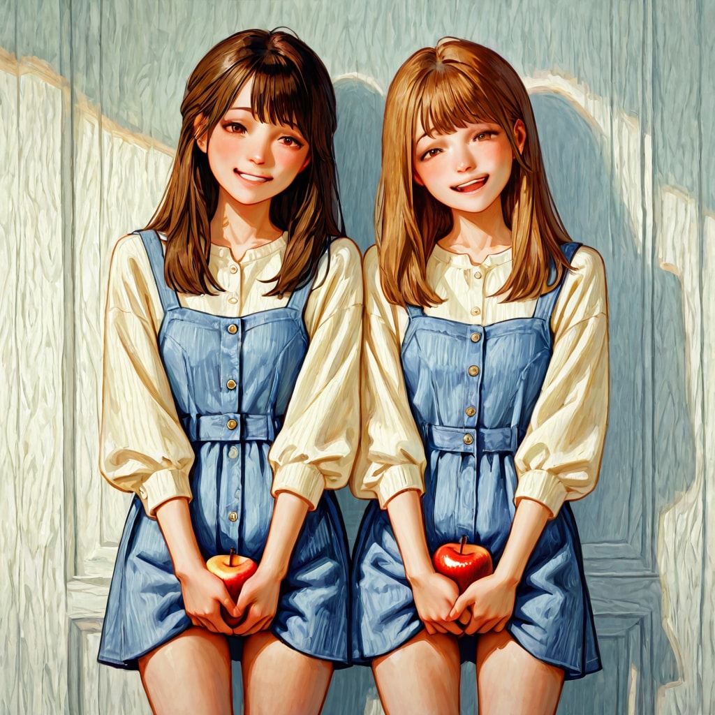少女と林檎