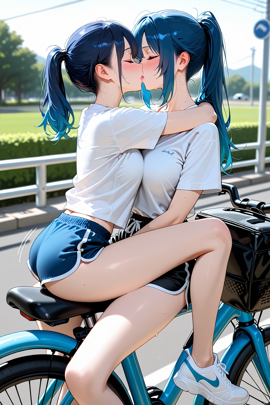 自転車で百合_BITE
