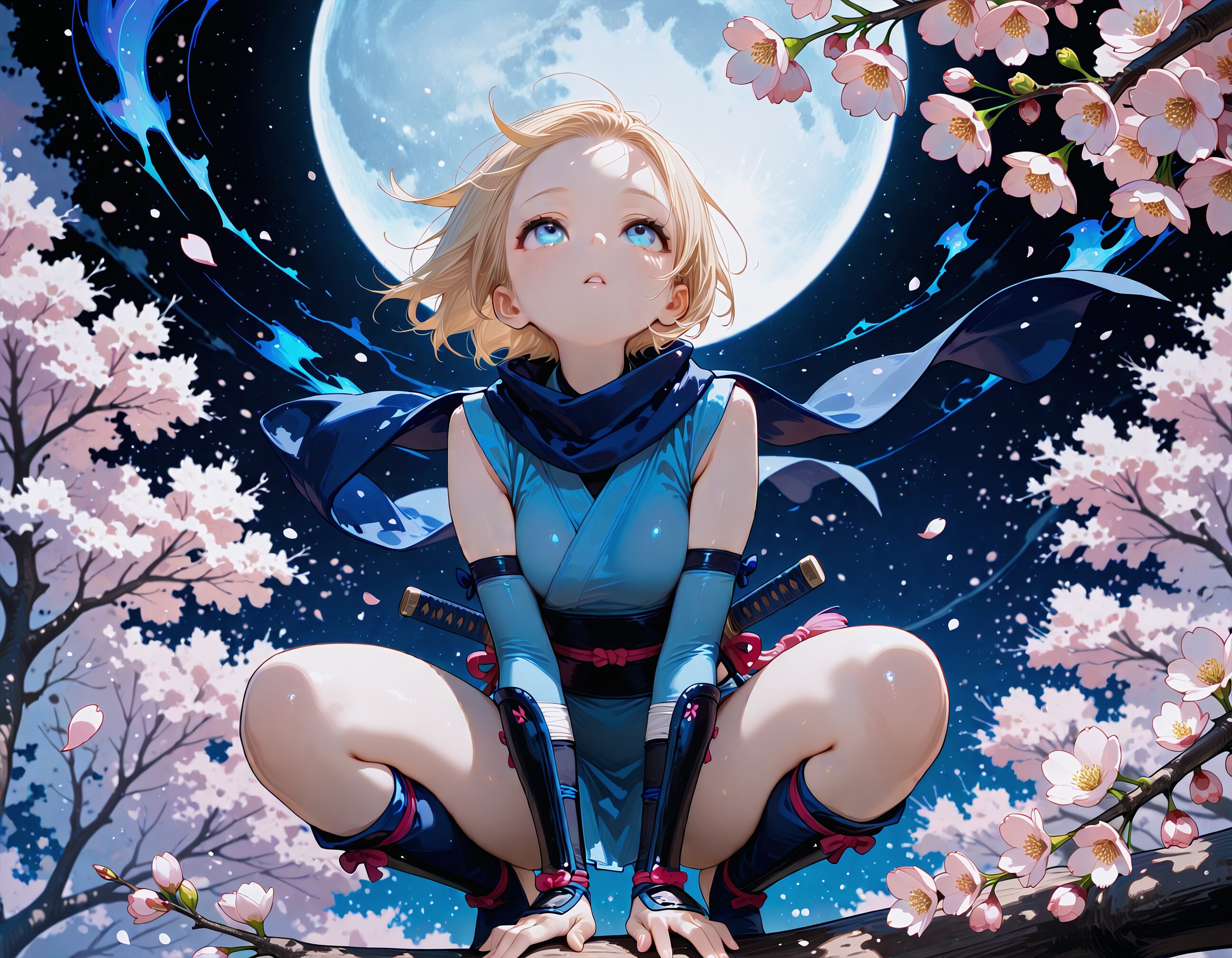 桜と月