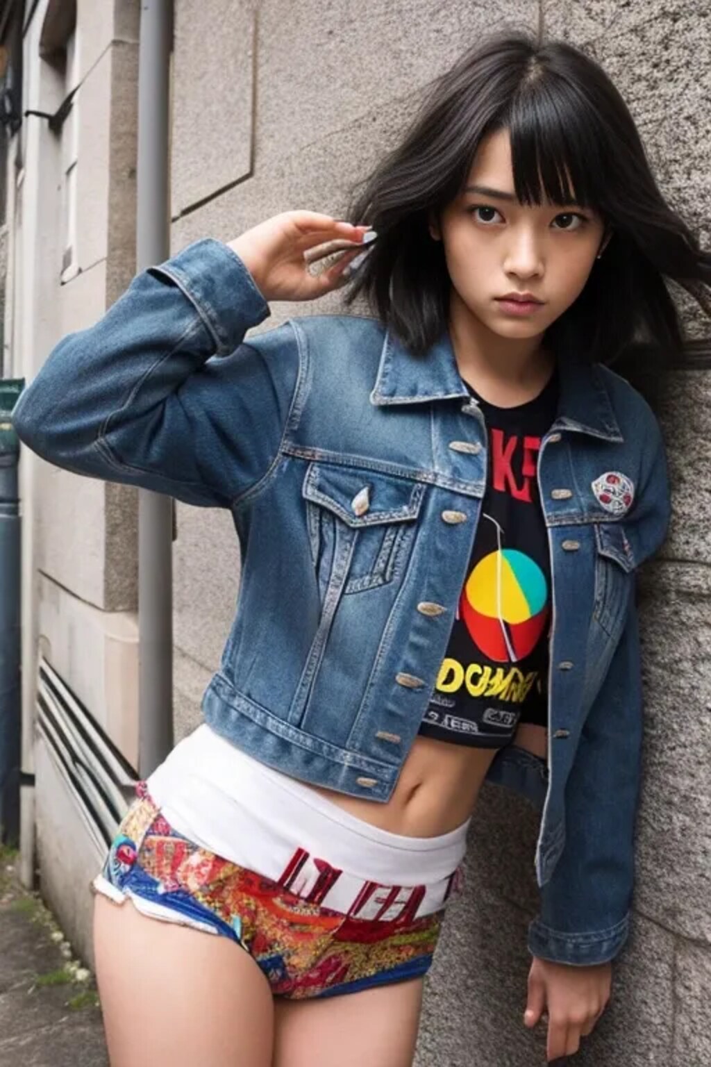 AIポートレート　ロック系の彼女