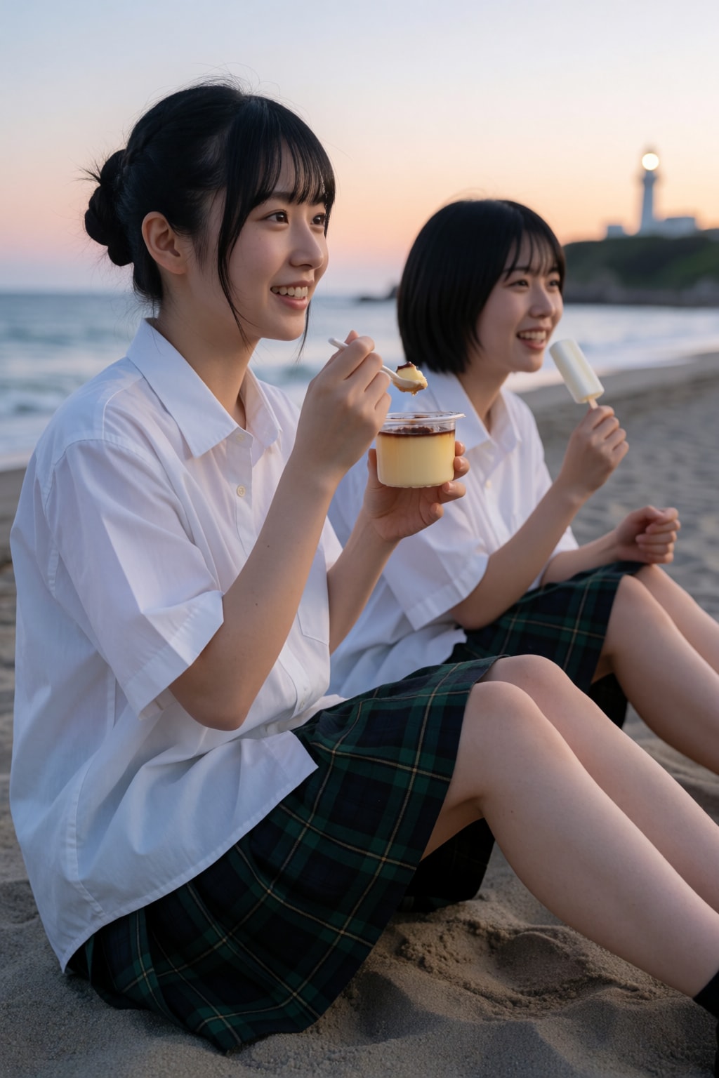 お団子JKの部活帰り