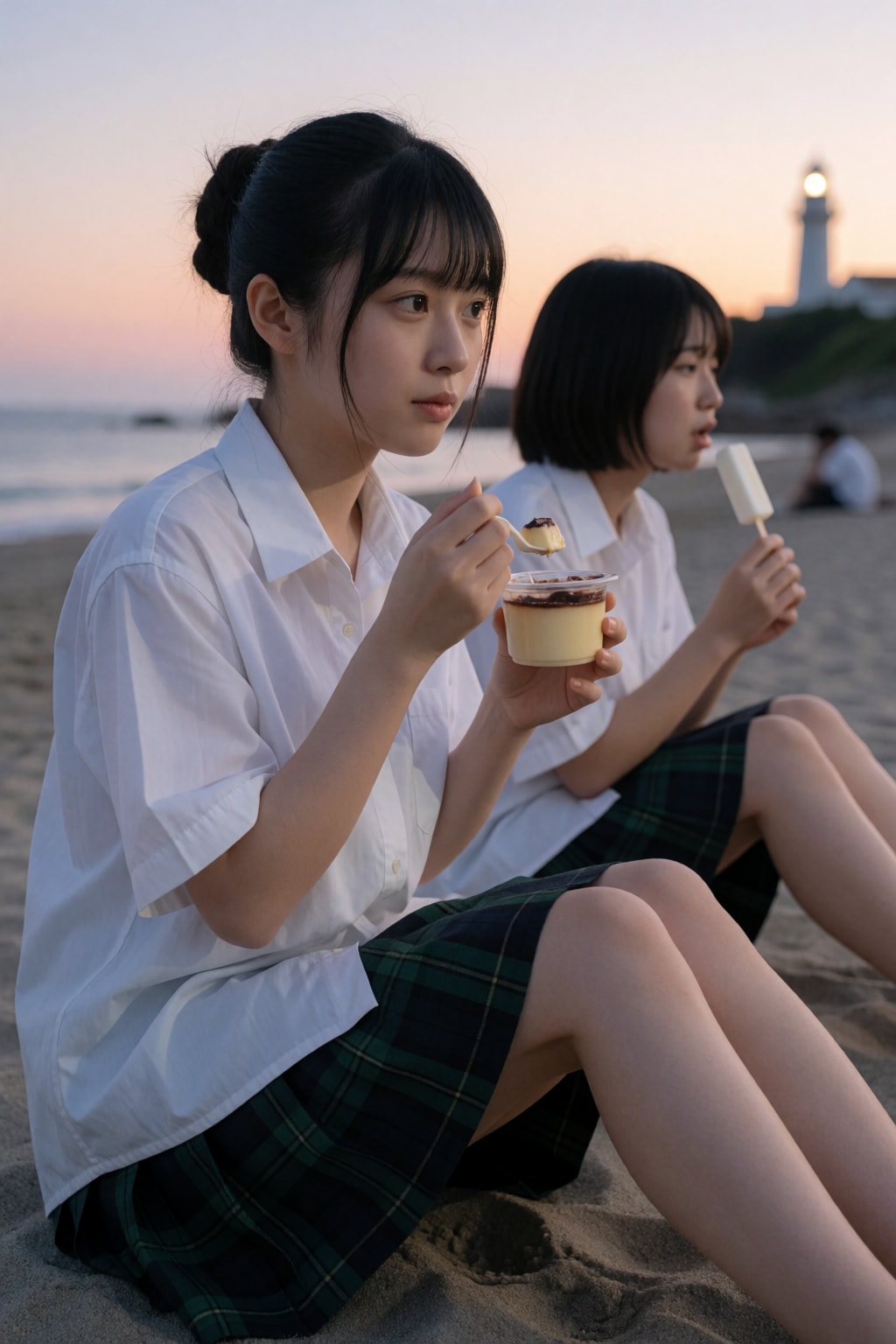 お団子JKの部活帰り