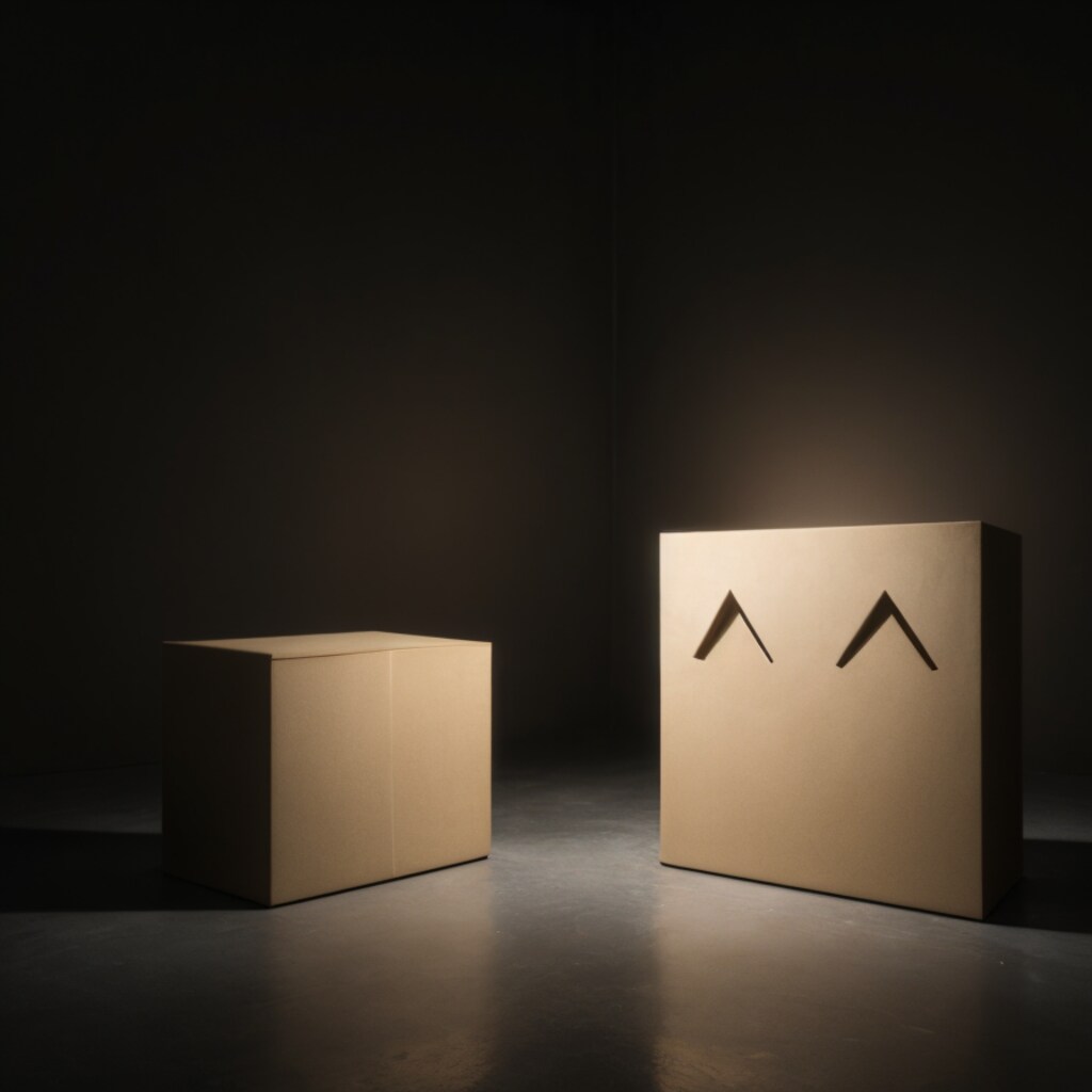 笑うダンボール箱