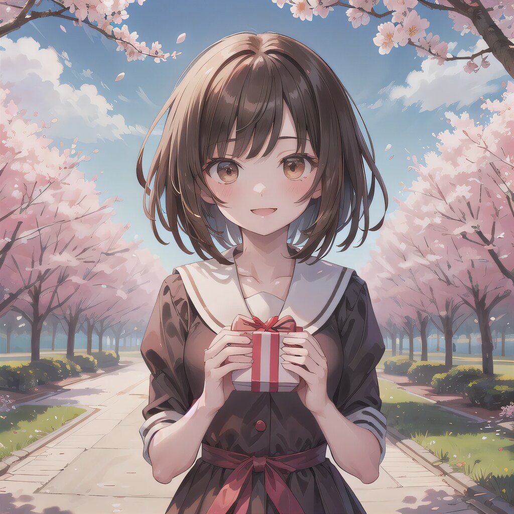 茶髪ボブでセーラー服の少女５