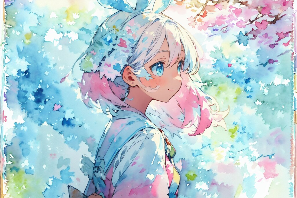 遠くを見る少女