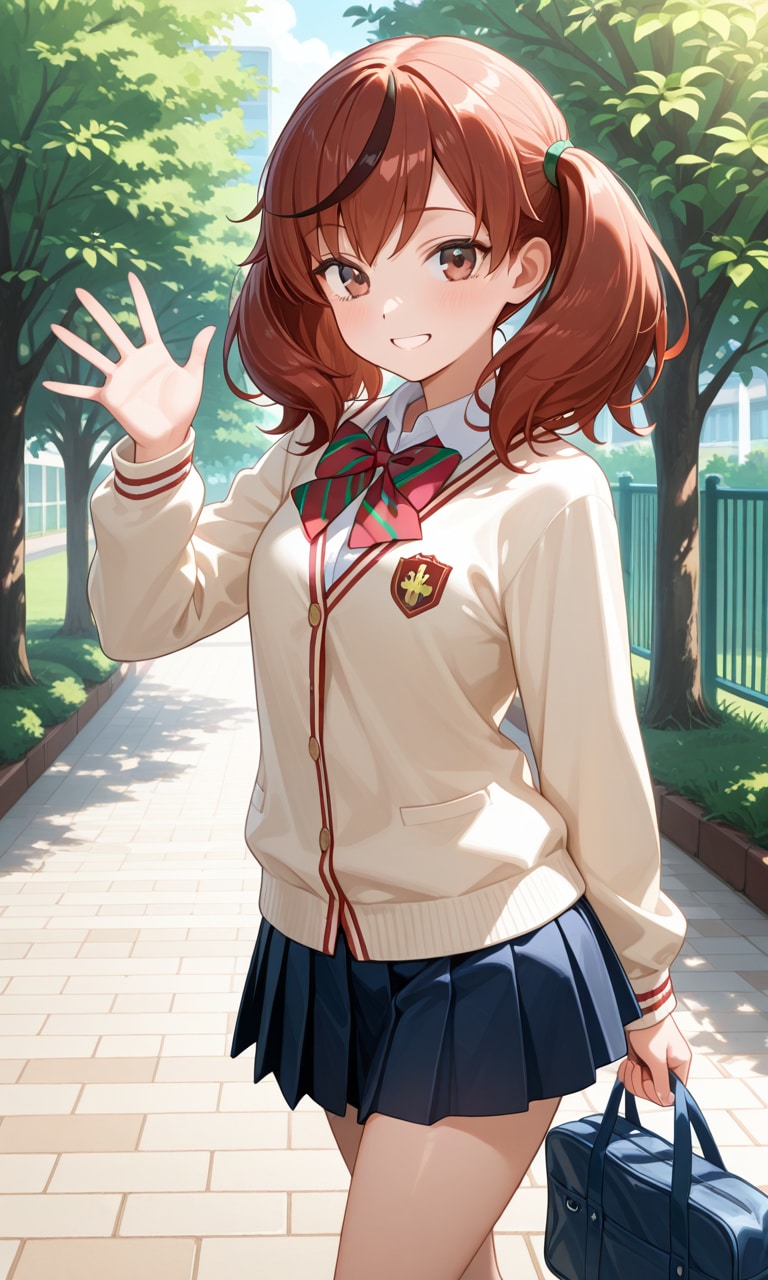 一緒に登校する寧ちゃん | の人気AIイラスト・グラビア