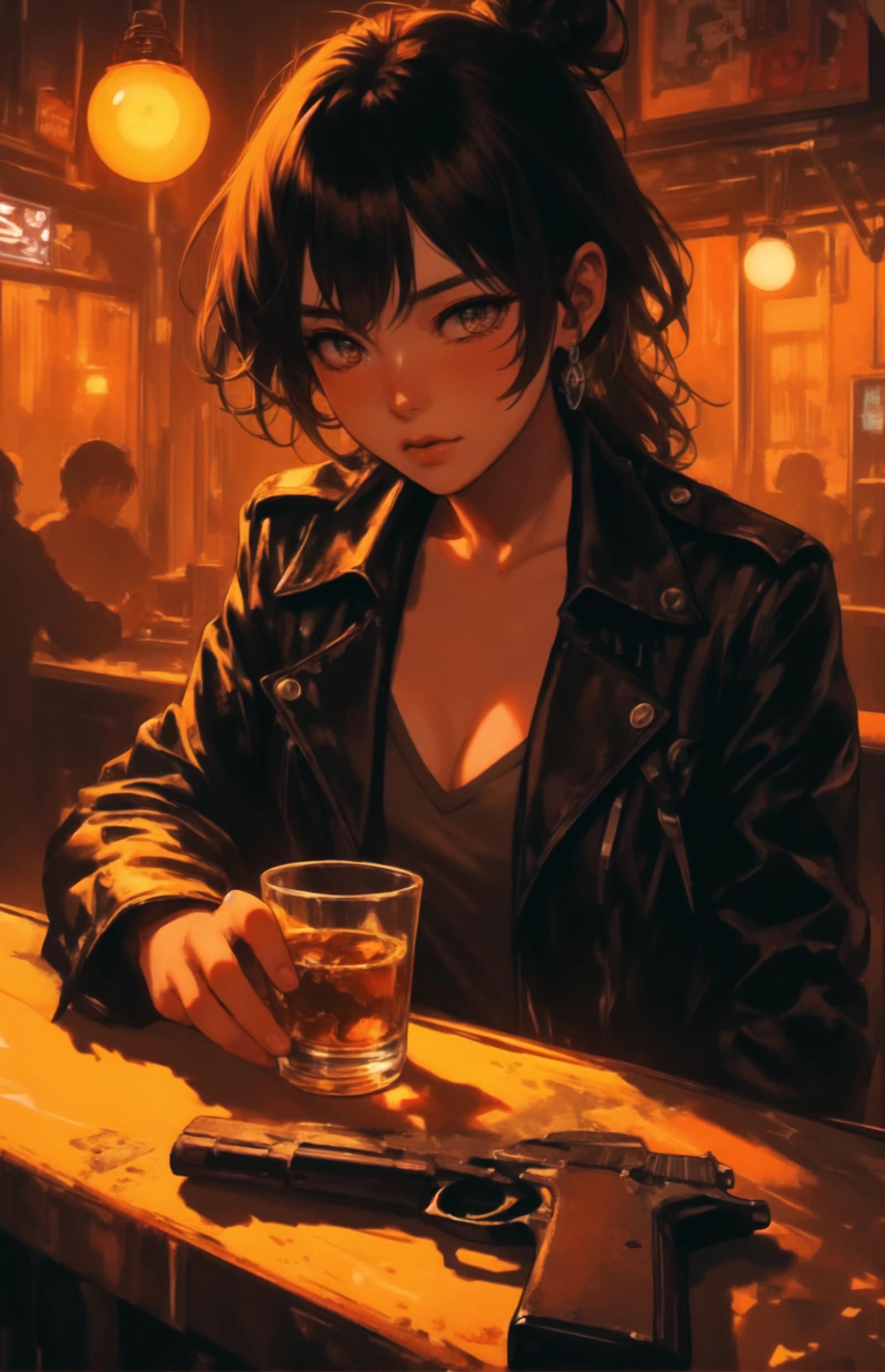 場末のバーのバッドガール | の人気AIイラスト・グラビア