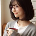 眼鏡女子 楓のコーヒータイム 5枚目