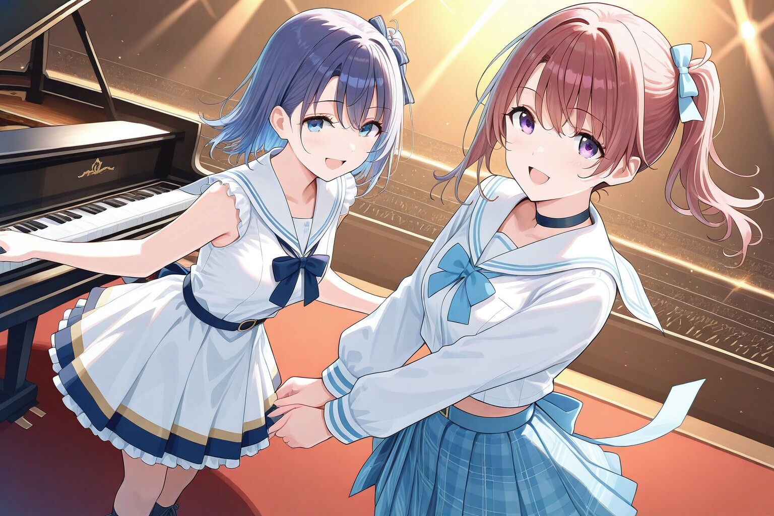 ピアノ伴奏で、独唱。 | の人気AIイラスト・グラビア