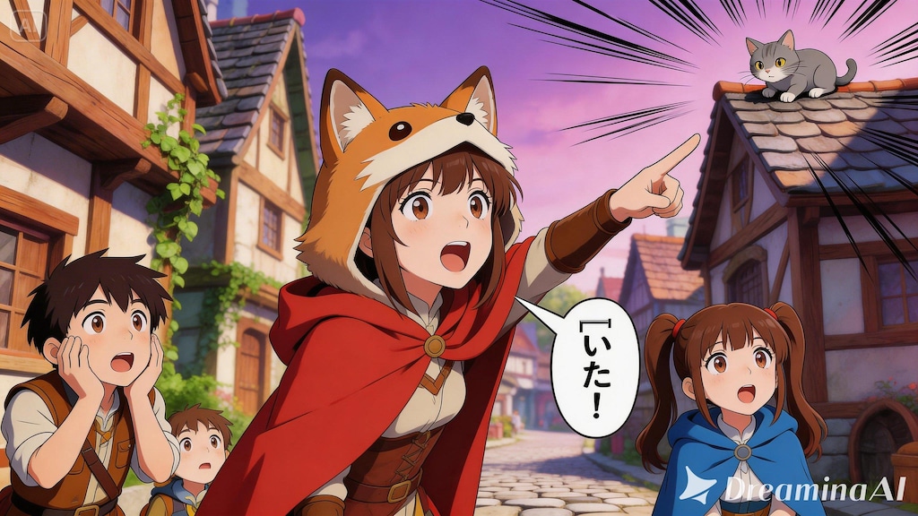 【All0414a】逃げた猫をみんなで捜索した結果、ようやく発見して無事に保護することができた（モデル: Seedream 5.0）