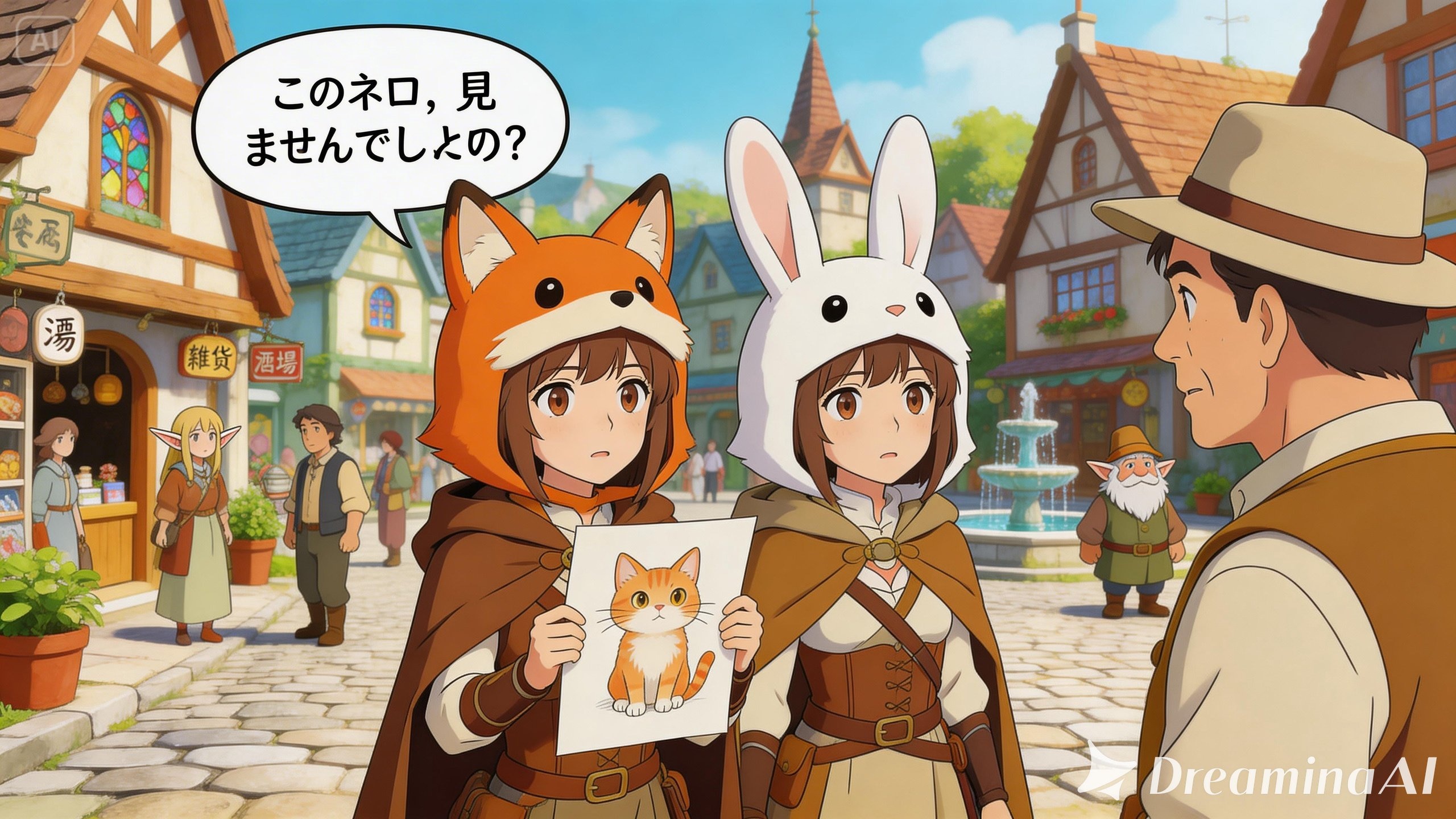 【All0414a】逃げた猫をみんなで捜索した結果、ようやく発見して無事に保護することができた（モデル: Seedream 5.0） | の人気AIイラスト・グラビア