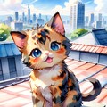 屋根の上の猫 2枚目