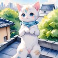 屋根の上の猫 3枚目