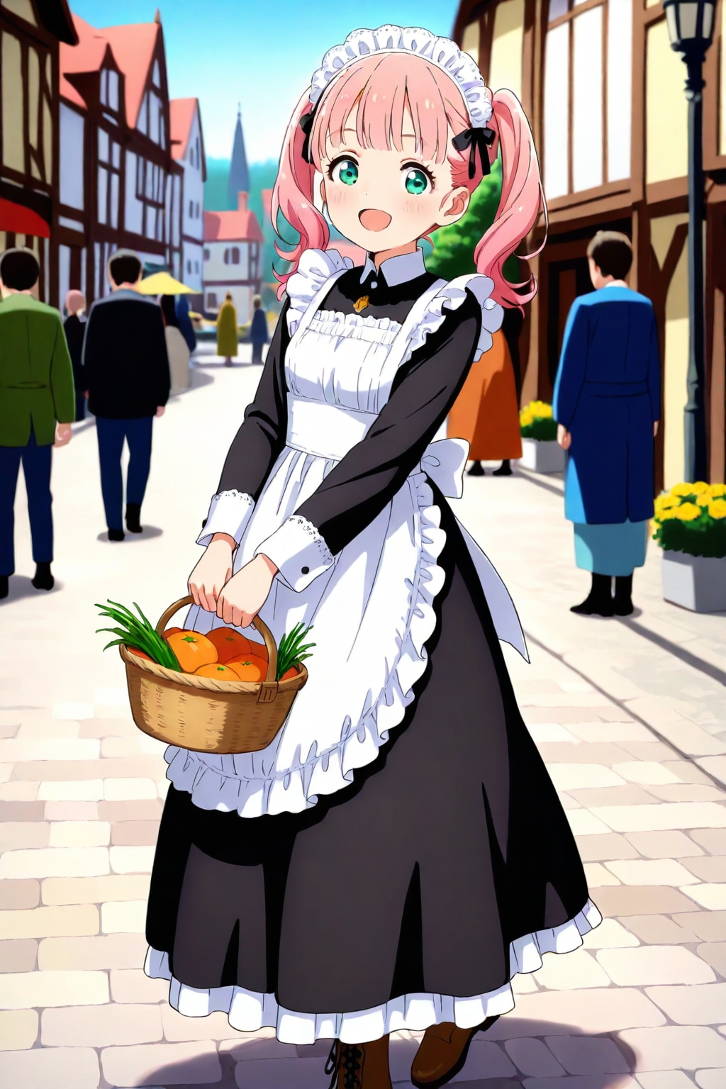 メイドちゃんの楽しいお散歩の時間