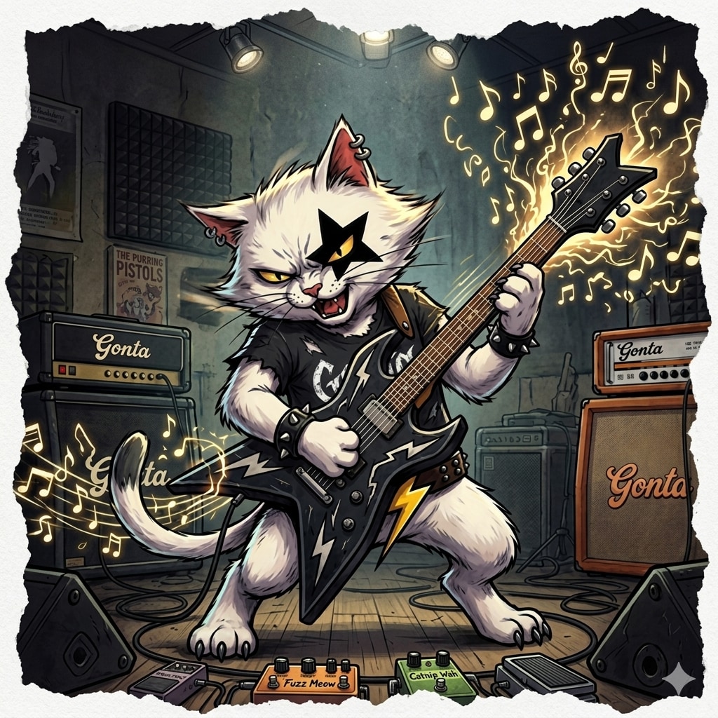 ROCKする猫のごんた