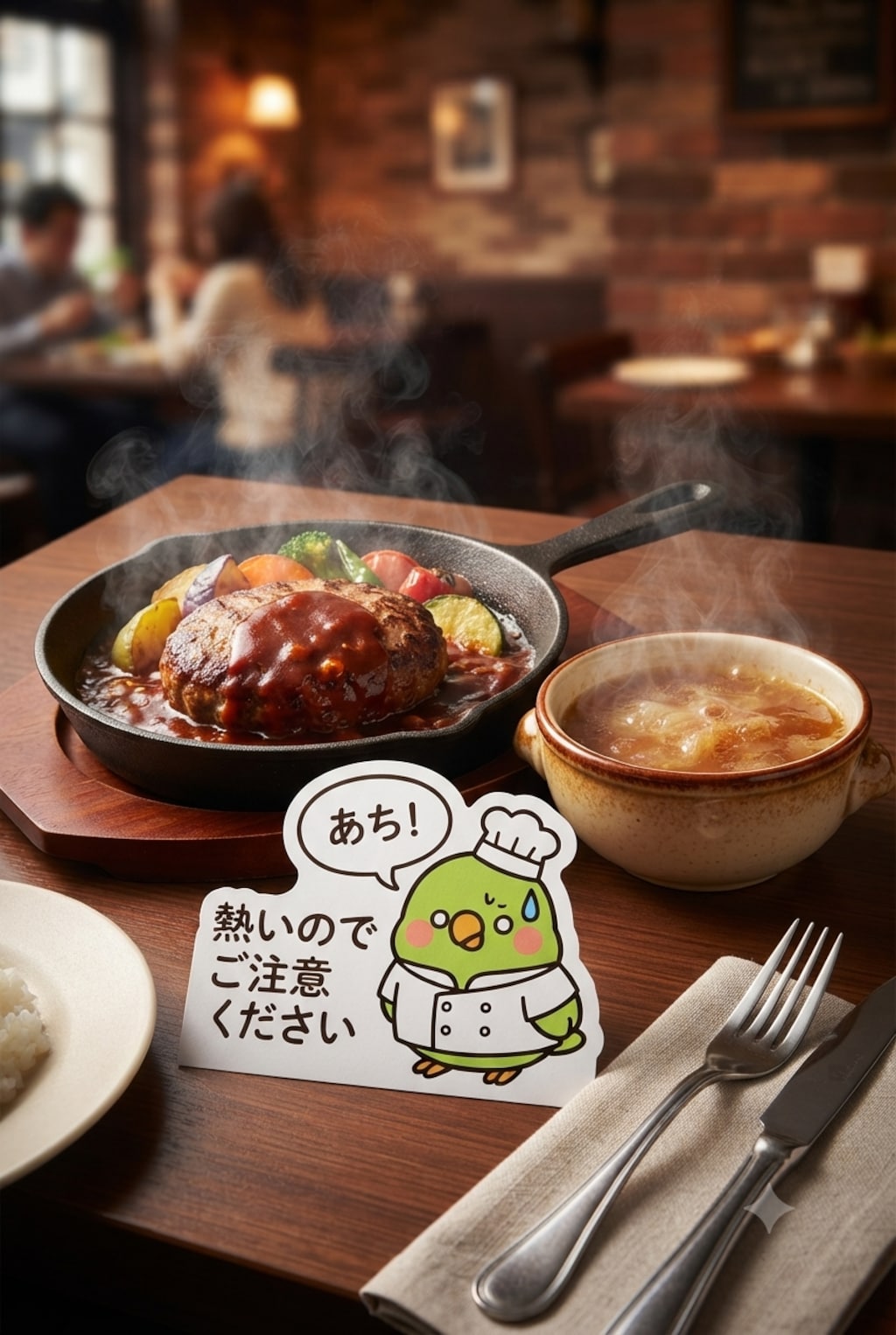 あち！の注意書き