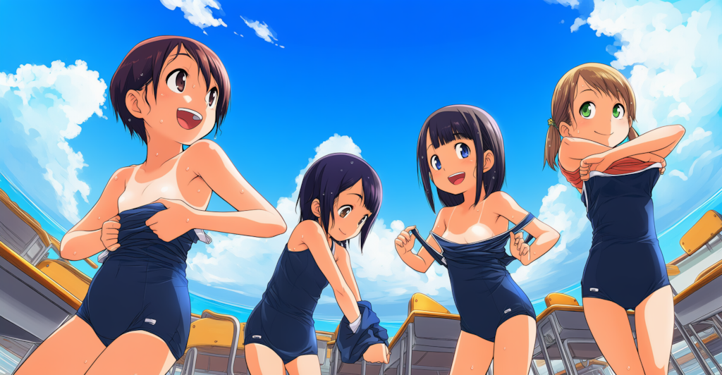 【ワイド】水泳の後の着替え