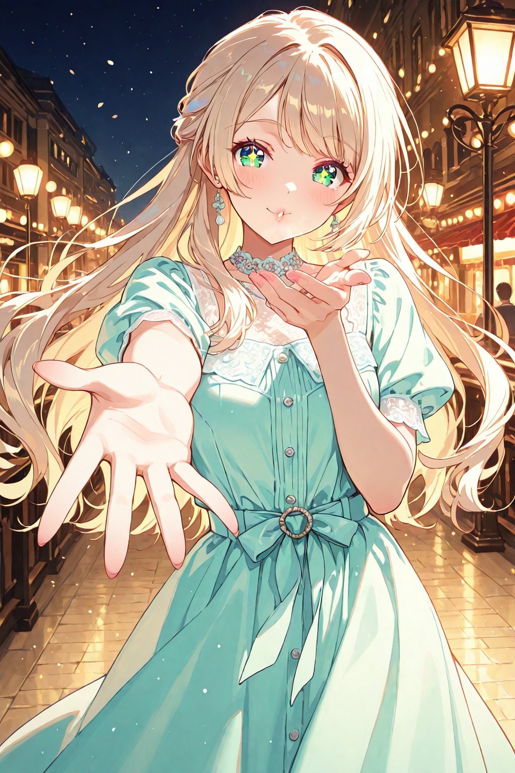 投げキッスをする女優 | の人気AIイラスト・グラビア