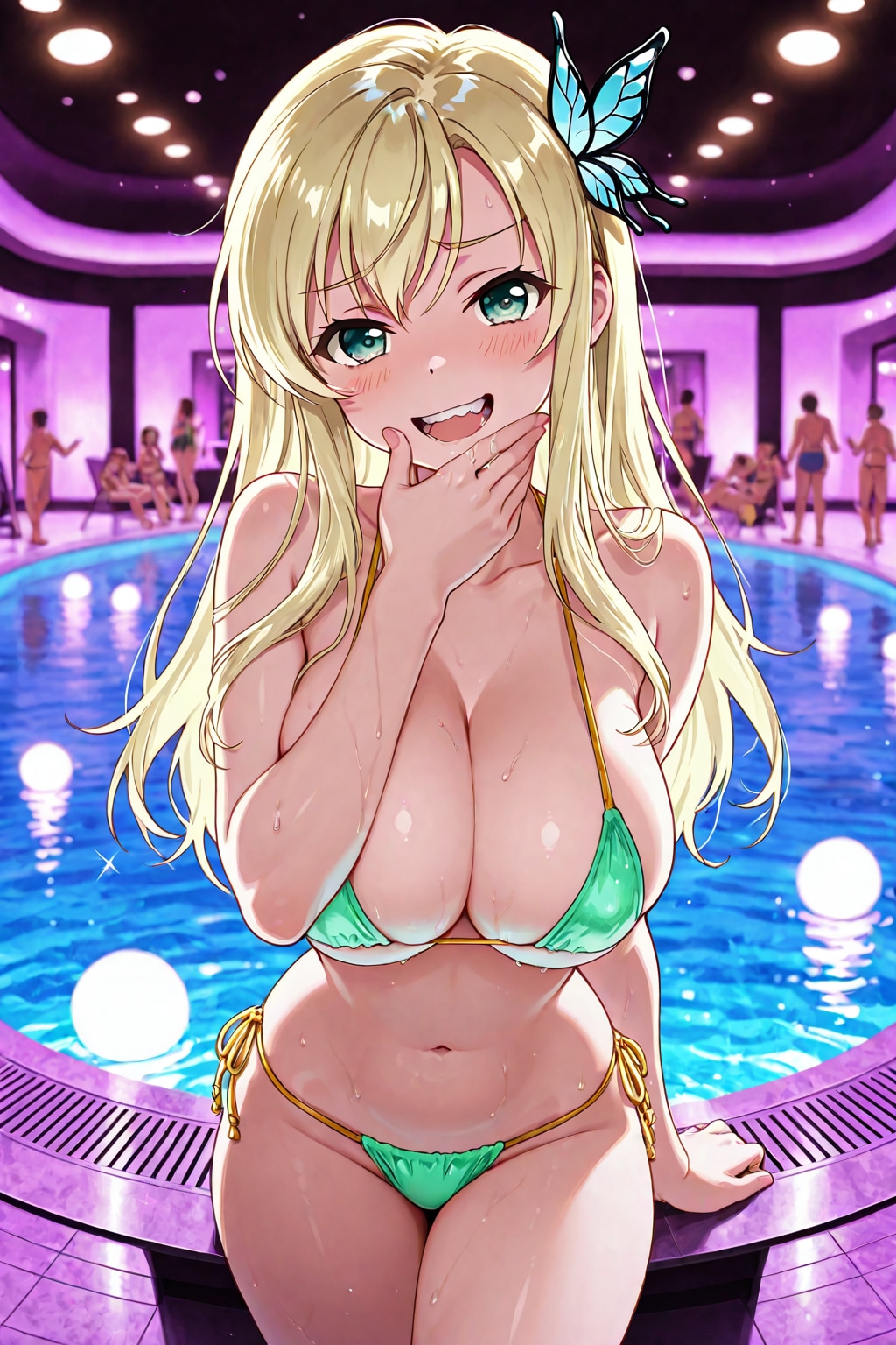 肉の承認欲求ナイトプール👙🌃😍