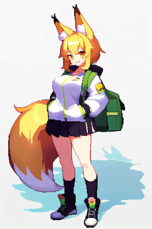 ドット絵風狐っ娘