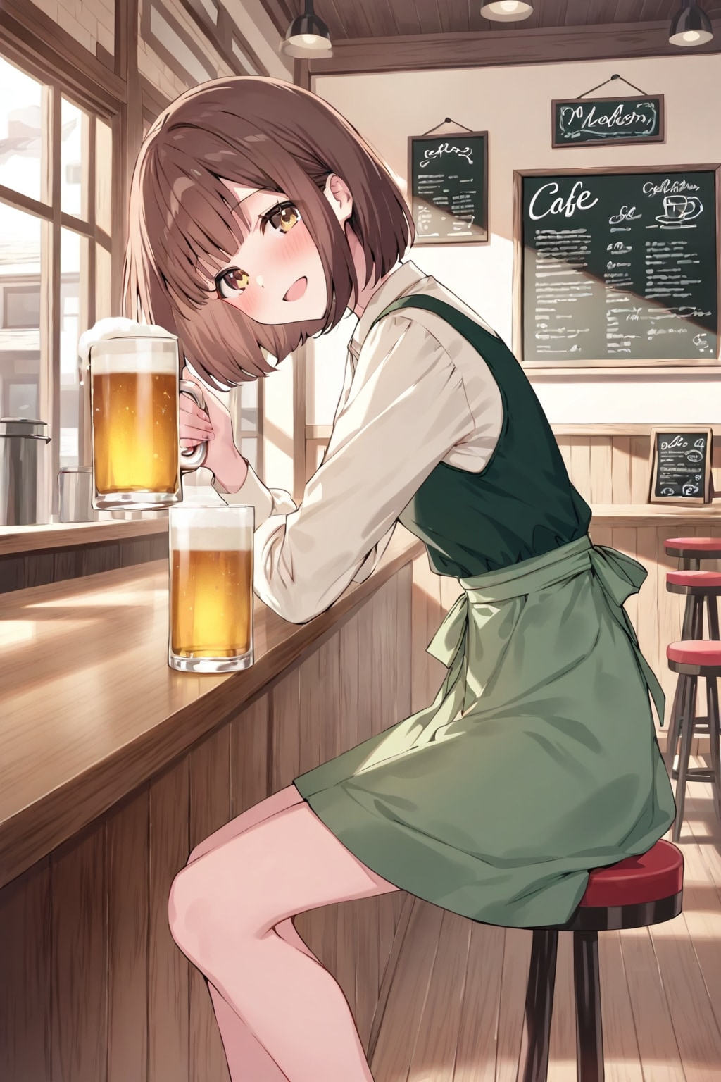 ビールを飲む女１３