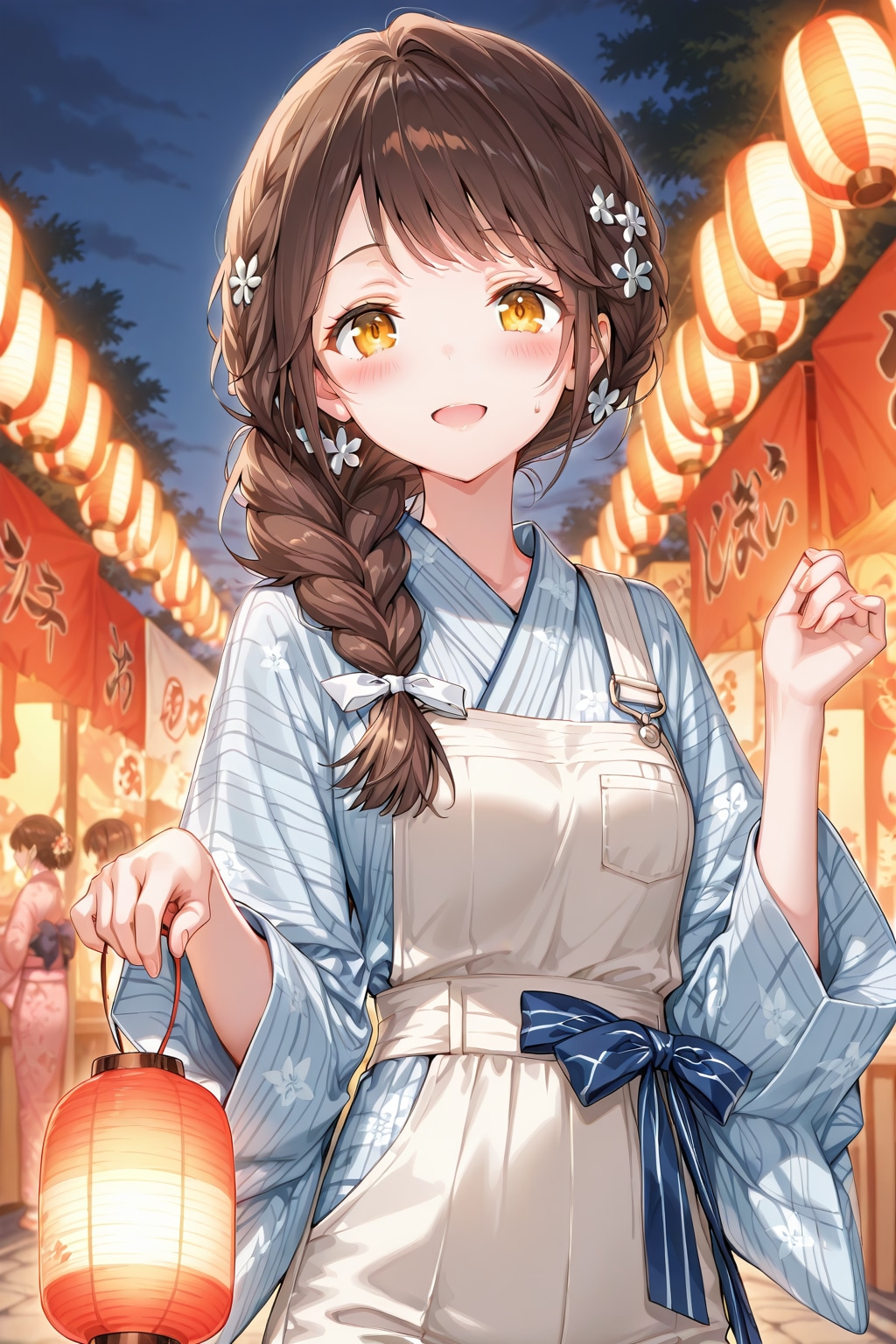 祭りの三つ編み