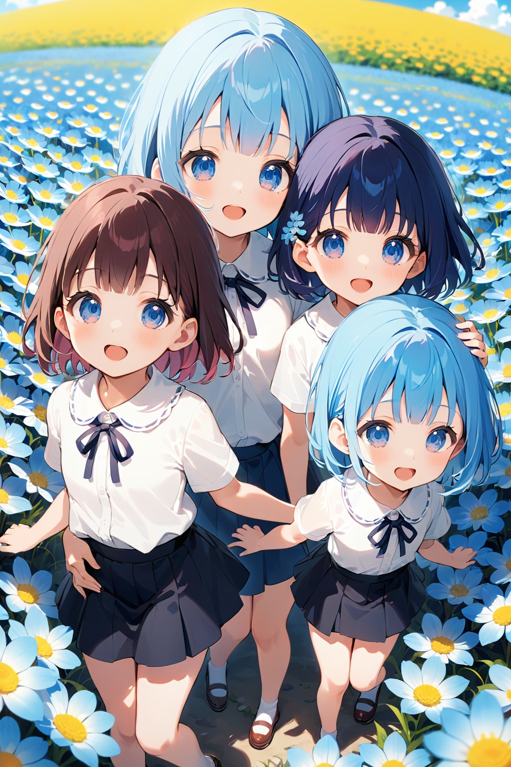 GWはみんなでお花畑に旅行してきたよ | の人気AIイラスト・グラビア