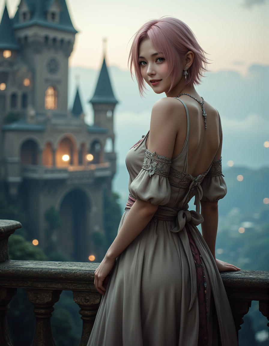 タイクーン城のバルコニーで（FF5のレナ）