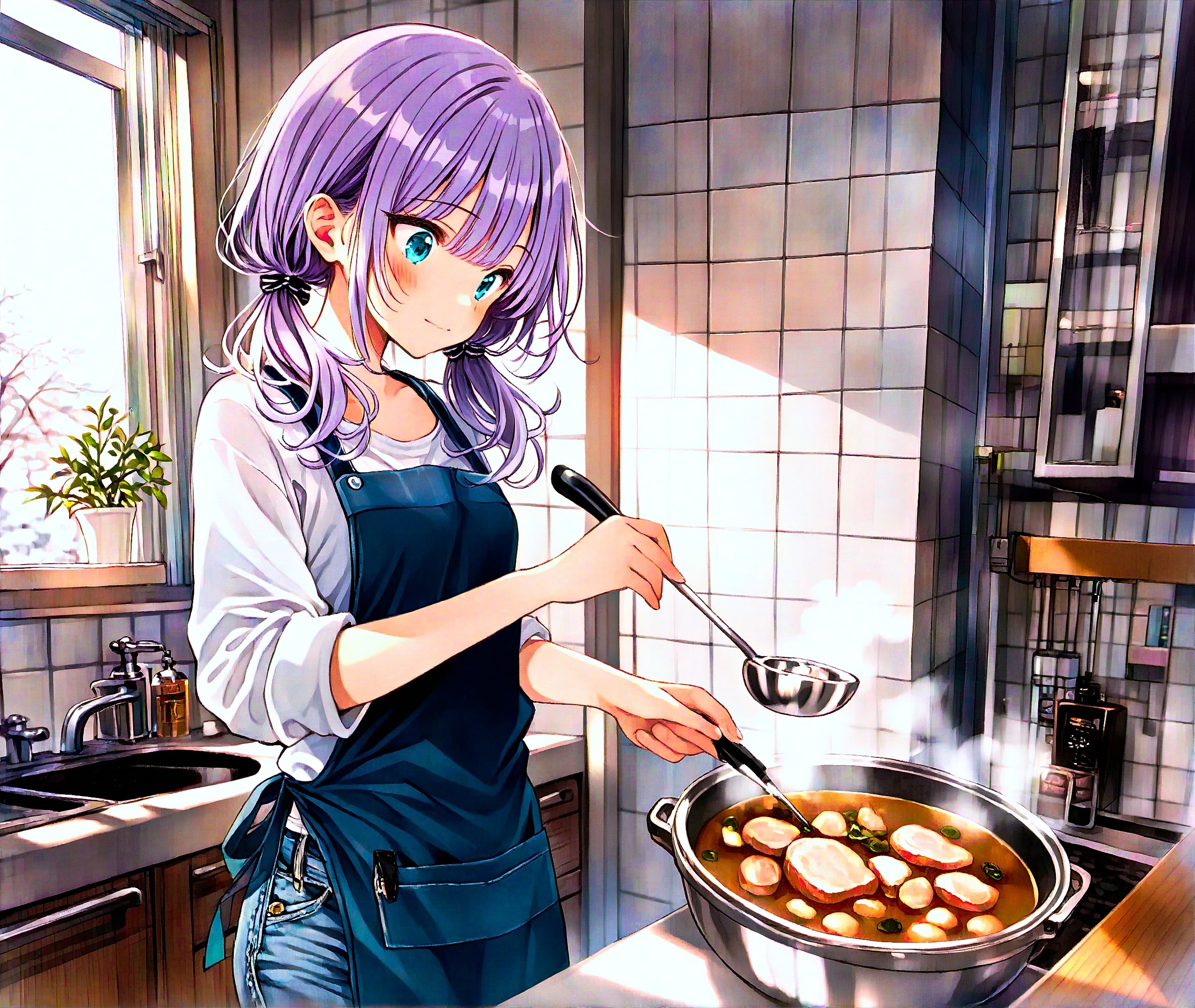 何か温かいもの作りますわ！ | の人気AIイラスト・グラビア