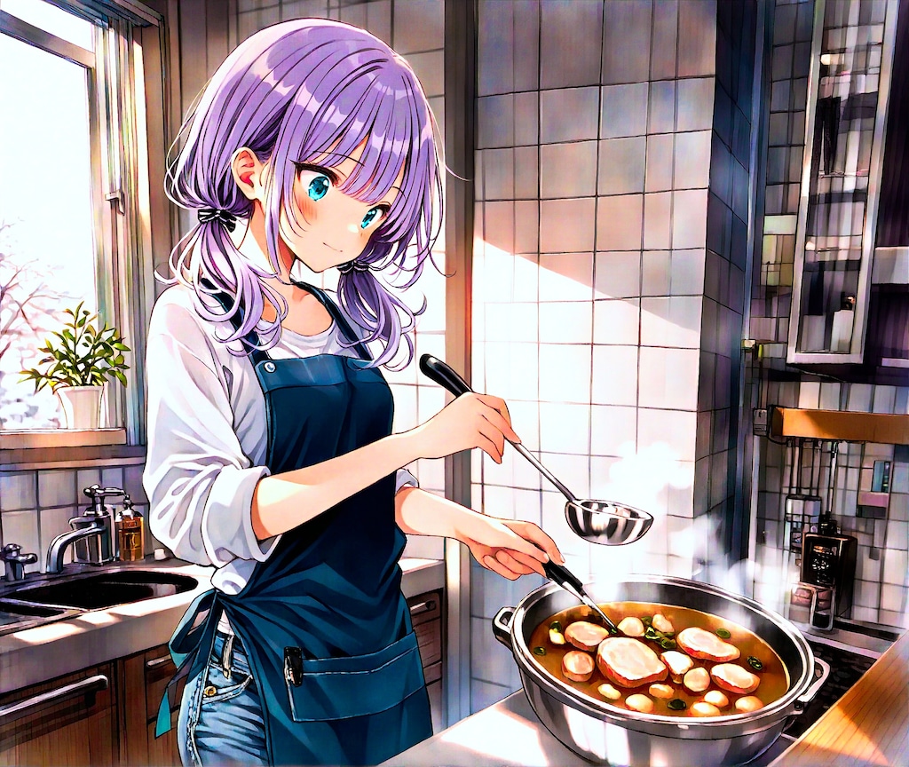 何か温かいもの作りますわ！