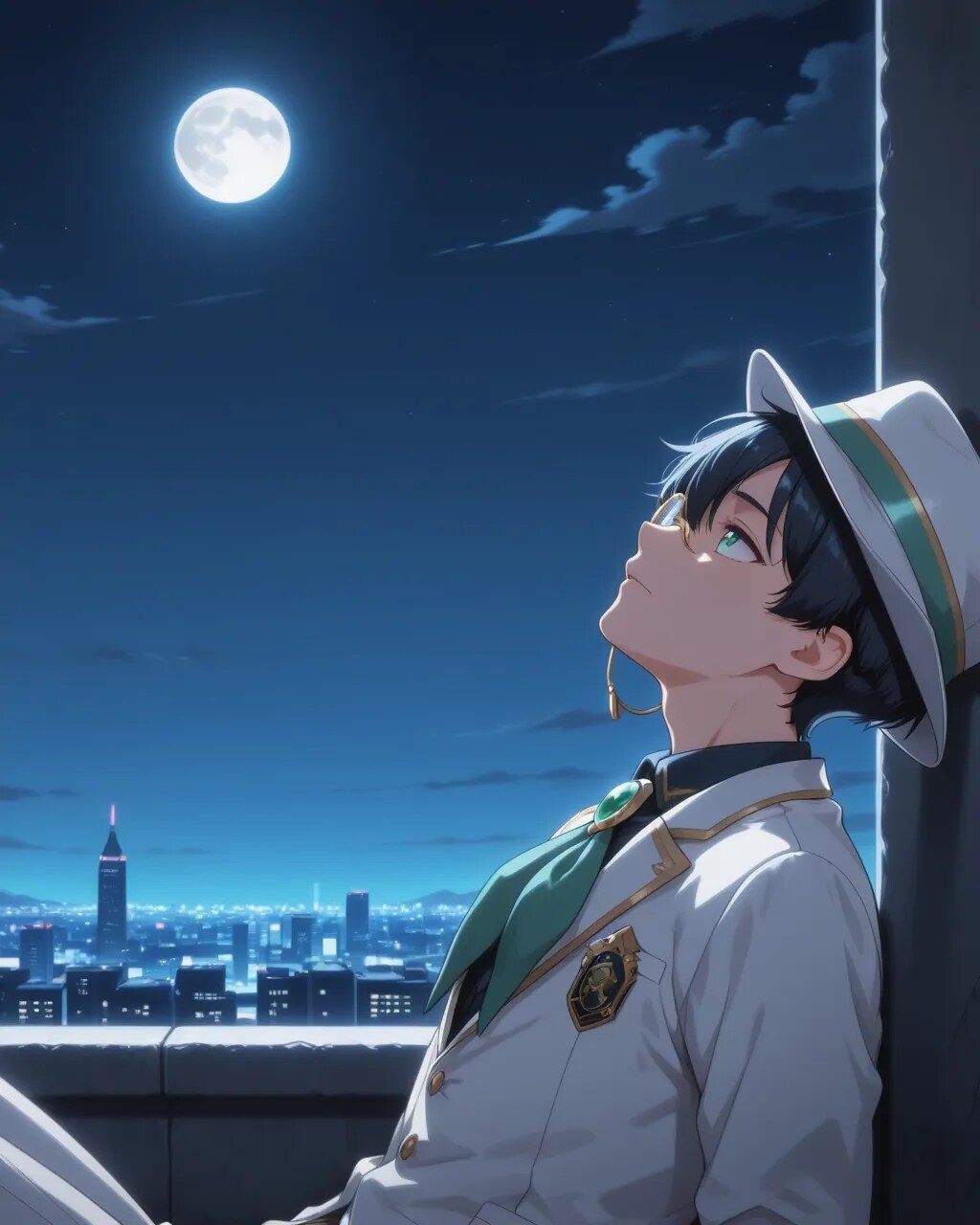 月明りで読書マン