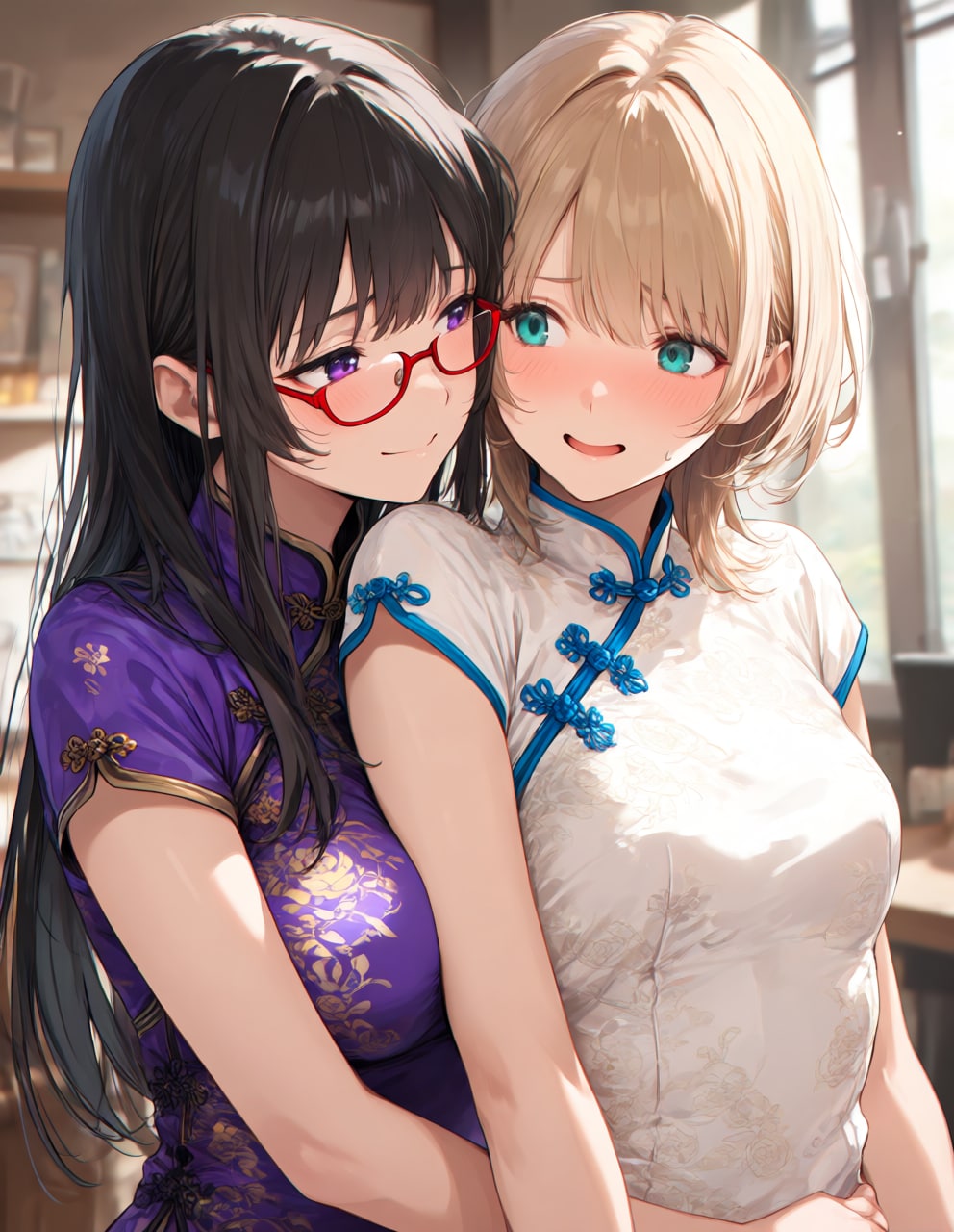 真面目ちゃんと陽キャちゃん、ハッピーバースデー🎂 | の人気AIイラスト・グラビア