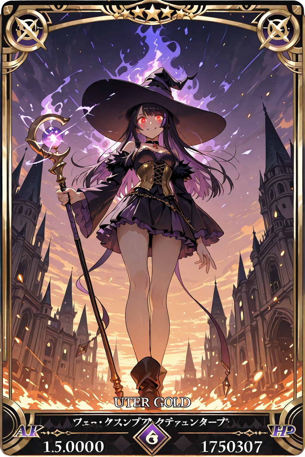 SSR黒魔法使い | の人気AIイラスト・グラビア