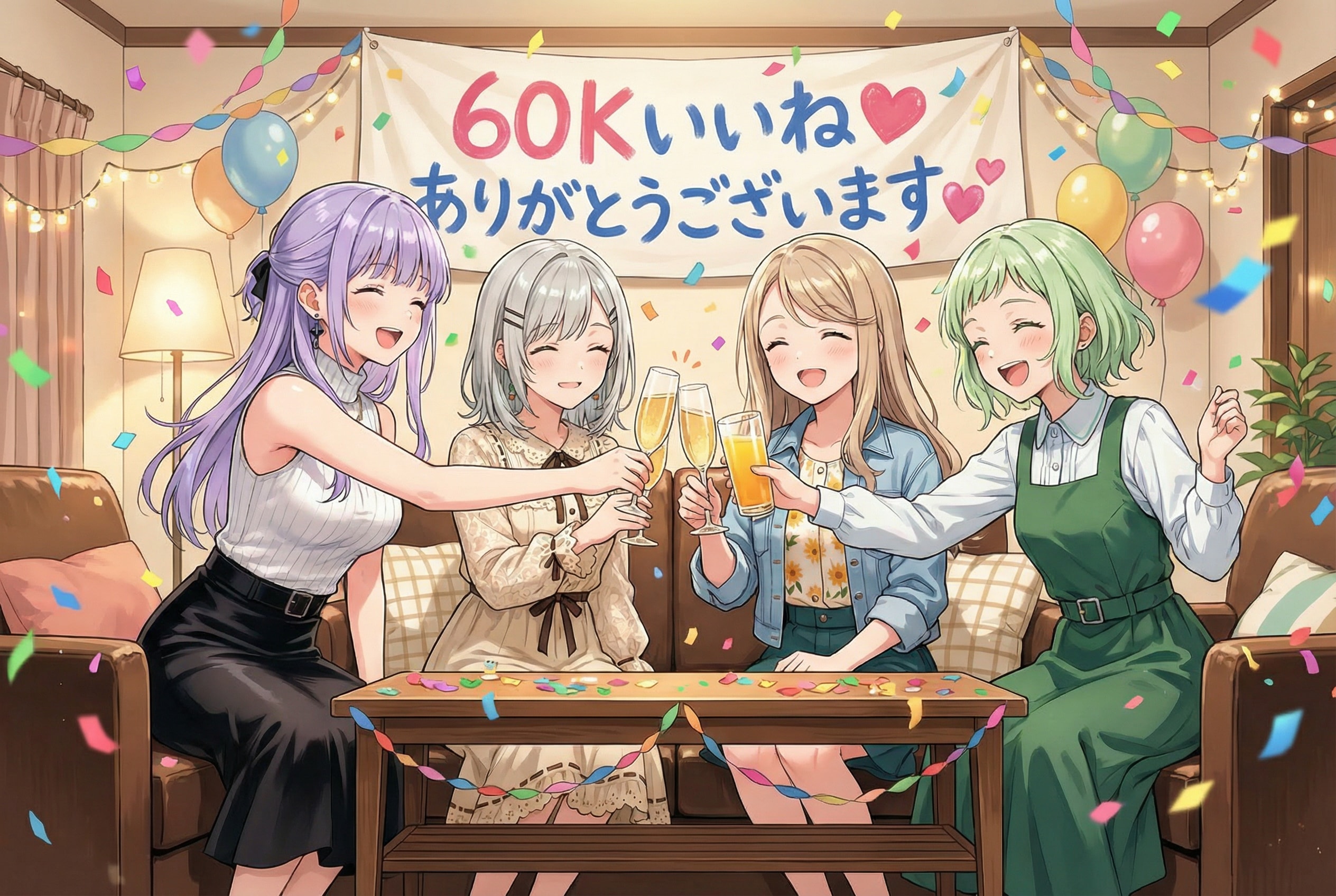 60Kいいね💓ありがとうございます！！ | の人気AIイラスト・グラビア