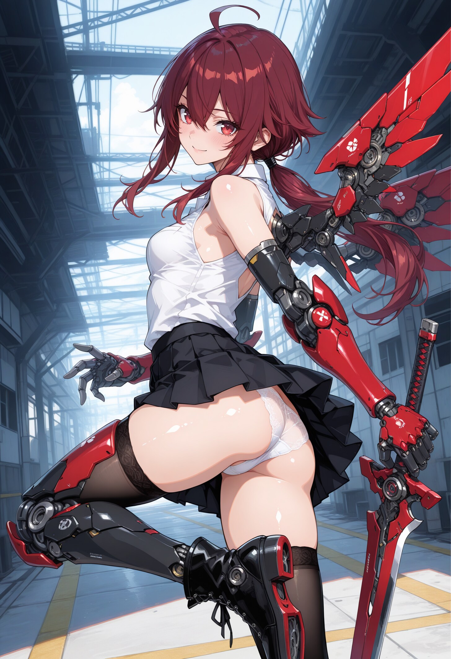 パンチラメカ娘