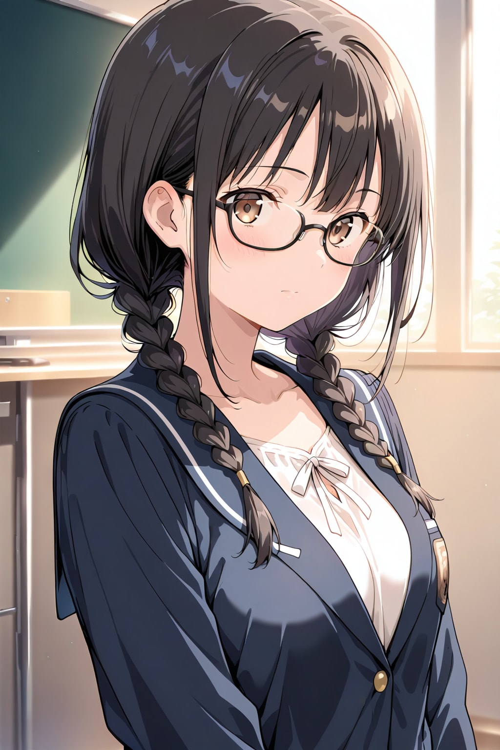 三つ編みおさげの眼鏡っ子っていいよね…
