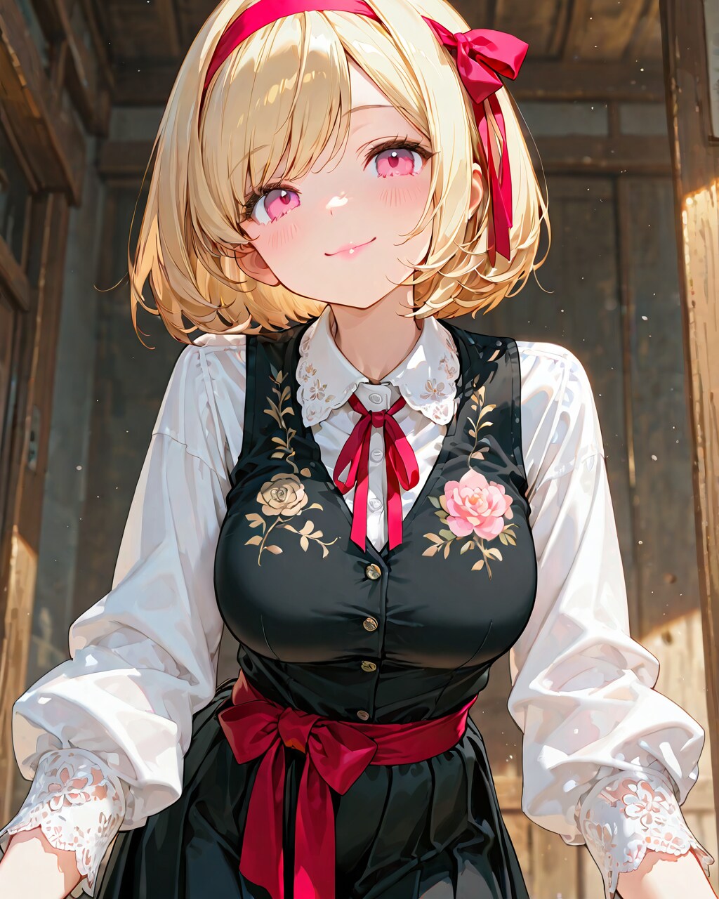 花柄ベスト