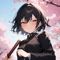 男装女子生徒の卒業 2枚目
