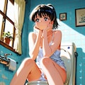 トイレ探偵推理中 2枚目
