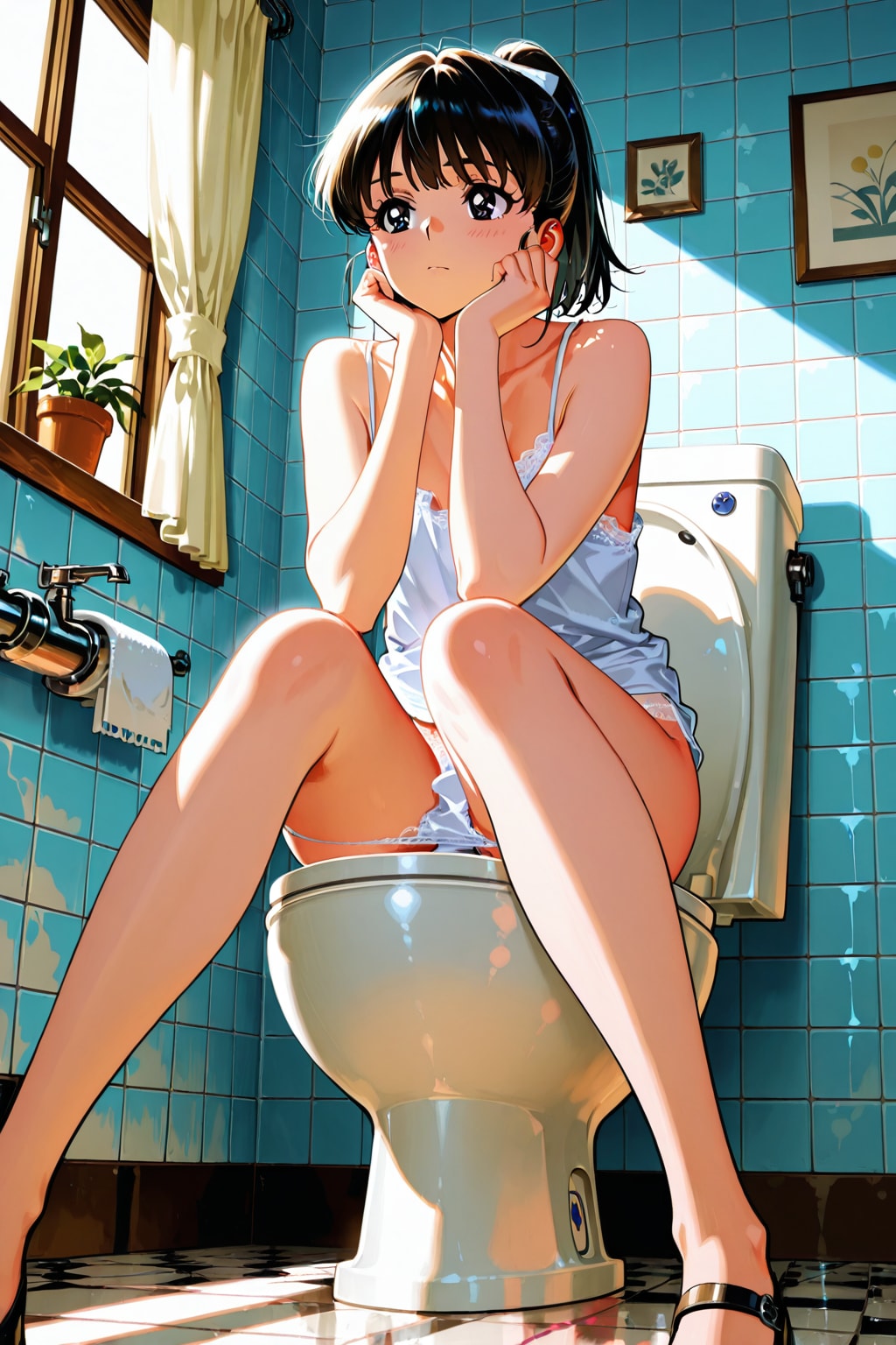 トイレ探偵推理中