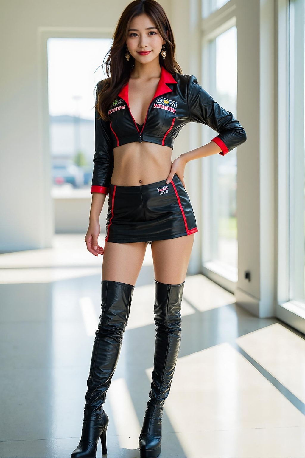 胸元が開いたコスのレースアンバサダー