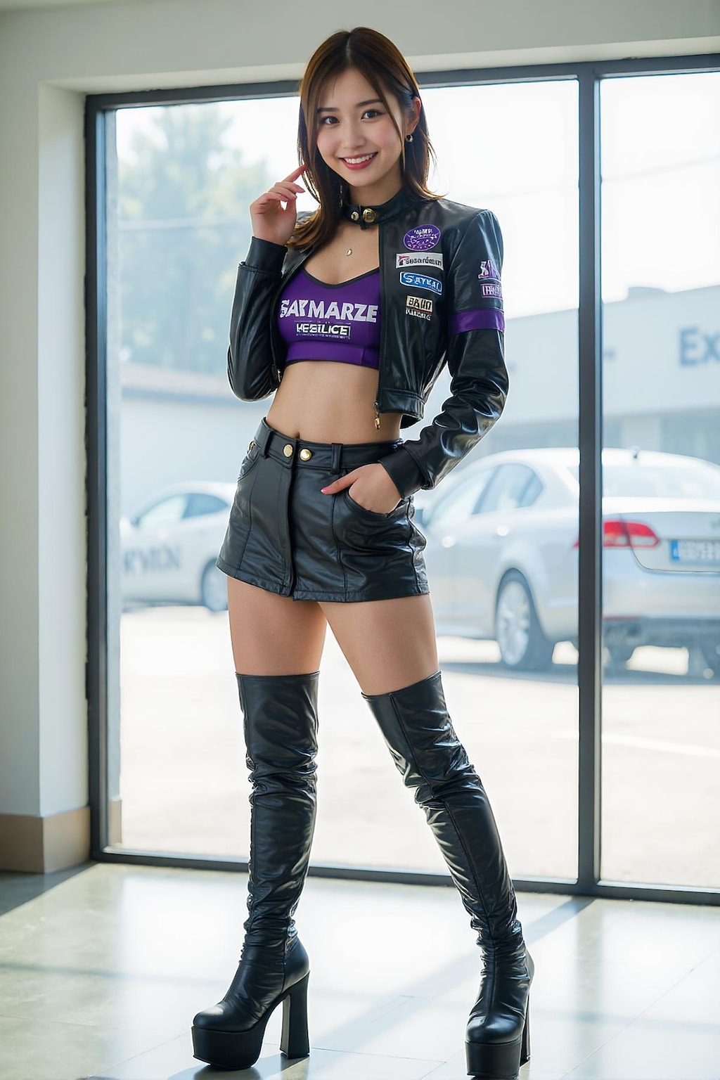 胸元が開いたコスのレースアンバサダー