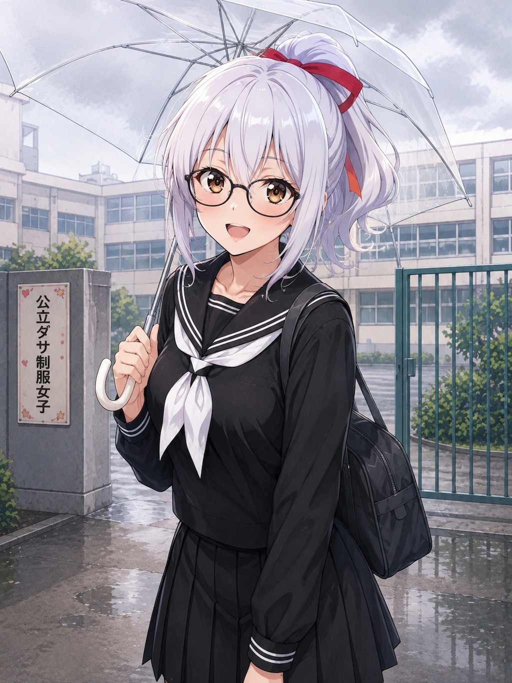エル「おはよー」　黒セーラー服っ