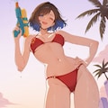 海なのではしゃぐ 2枚目