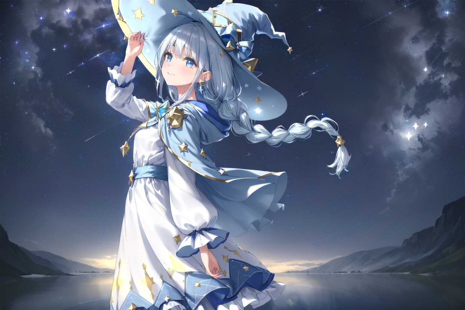 絶景の星空と魔法使い