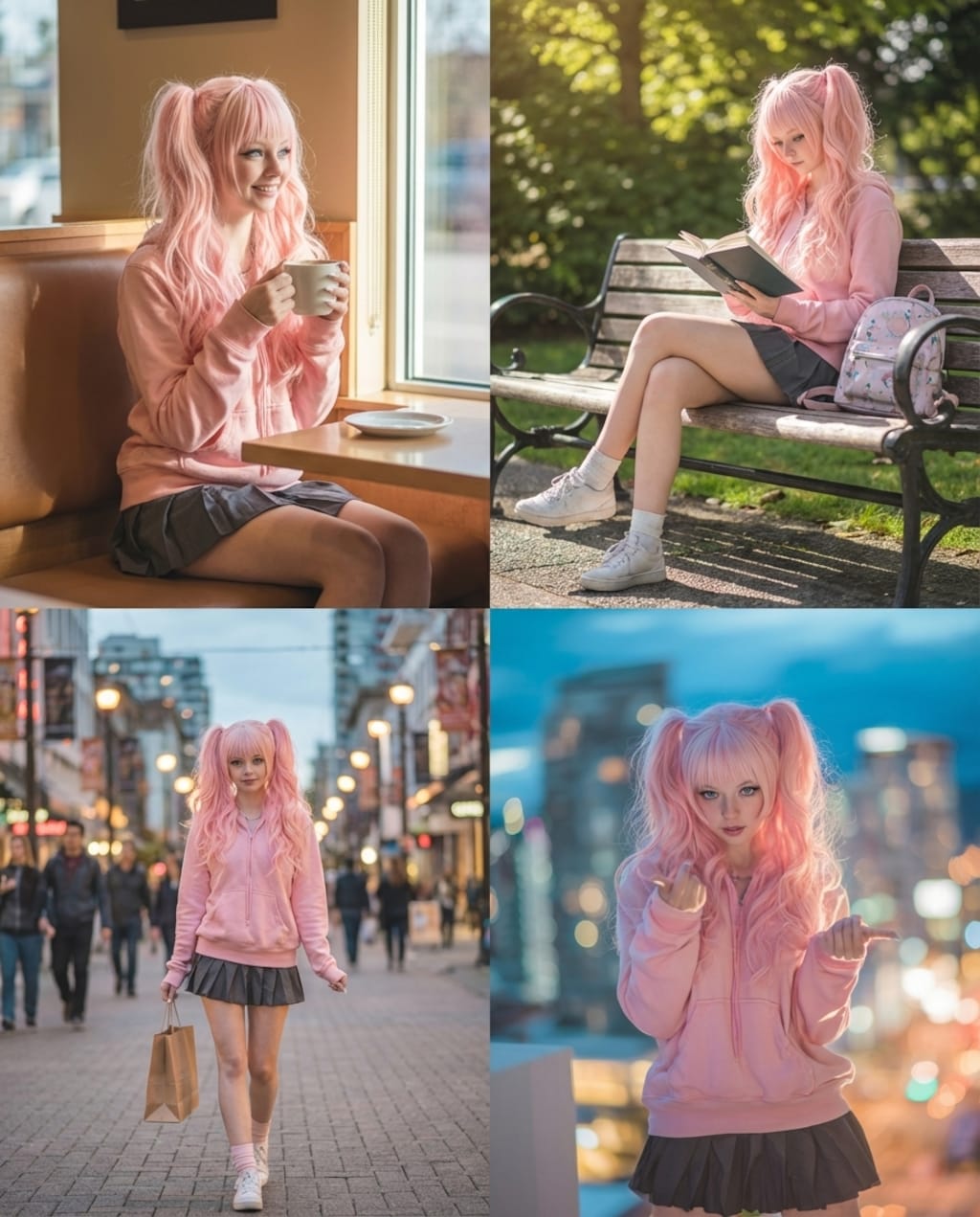 ピンクで統一。Midjourneyプロンプト