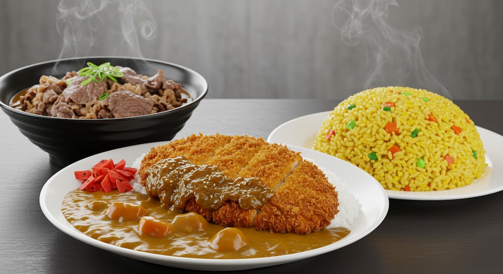 摩訶不思議食堂のがっつり米飯セット