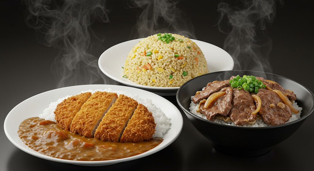 摩訶不思議食堂のがっつり米飯セット